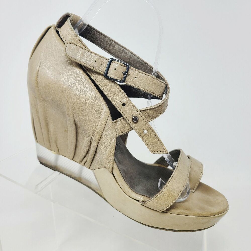 LD Tuttle The Pose Womens Sandals Strappy High Heels Wedge Shoes Ladies Sz 39.5
